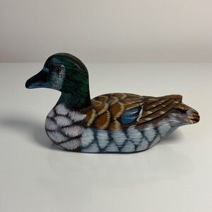 Hand Carved Wooden Duck Hand Painted Liberty Home Products Corp Montreal Canada